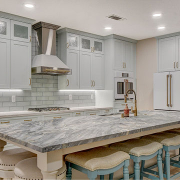 Custom Baby Blue Kitchen in Las Vegas