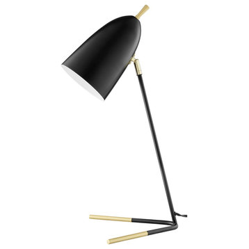 Edel 1 Light Table Lamp, Black