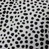6 Ft Black and White Cheetah Stenciled Cowhide Rug