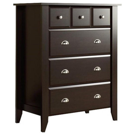 Sauder Shoal Creek Engineered Wood 4 Drawer Chest in Jamocha Wood