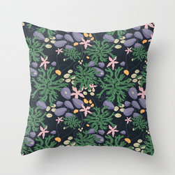 Tide Pool Deep Slate Accent Throw Pillow - Decorative Pillows