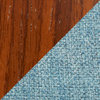 Fabrico Mid-Century Modern Counter Stool, Walnut and Blue Noise Fabric, Set of 2