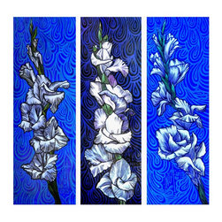 The Glorious Gladiolus - Triptych - Paintings