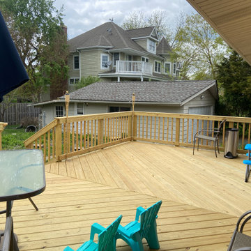 Pressure Treated Deck with Lattice Skirting in Palatine, IL