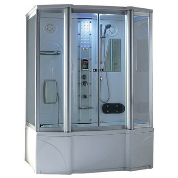 Rectangular Steam Shower With Jetted Tub