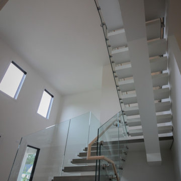 Project #80 | Mono-Beam Staircase with Glass Panels