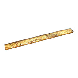 1x12 Glossy Gold Deco Subway Glass Mosaic Tiles - Home Accessories & Decor