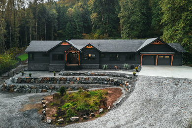 Inspiration for a rustic exterior home remodel in Vancouver