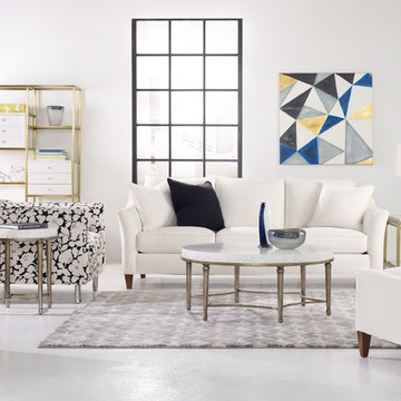 Hooker Furniture Cynthia Rowley Aura Round Cocktail Table w/ Shell Top