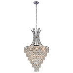 CWI Lighting - Chique 9 Light Chandelier With Chrome Finish - Let this Chique 9 Light Chandelier give your space a chic fairytale sparkle. Its definitive form will enhance your overall decor and flood your space with elegance. Use this high ceiling bedroom a dramatic feel and an upscale vibe. This light source requires nine candelabra bulbs. You have the option to use a dimmer switch. Feel confident with your purchase and rest assured. This fixture comes with a one year warranty against manufacturers defects to give you peace of mind that your product will be in perfect condition.