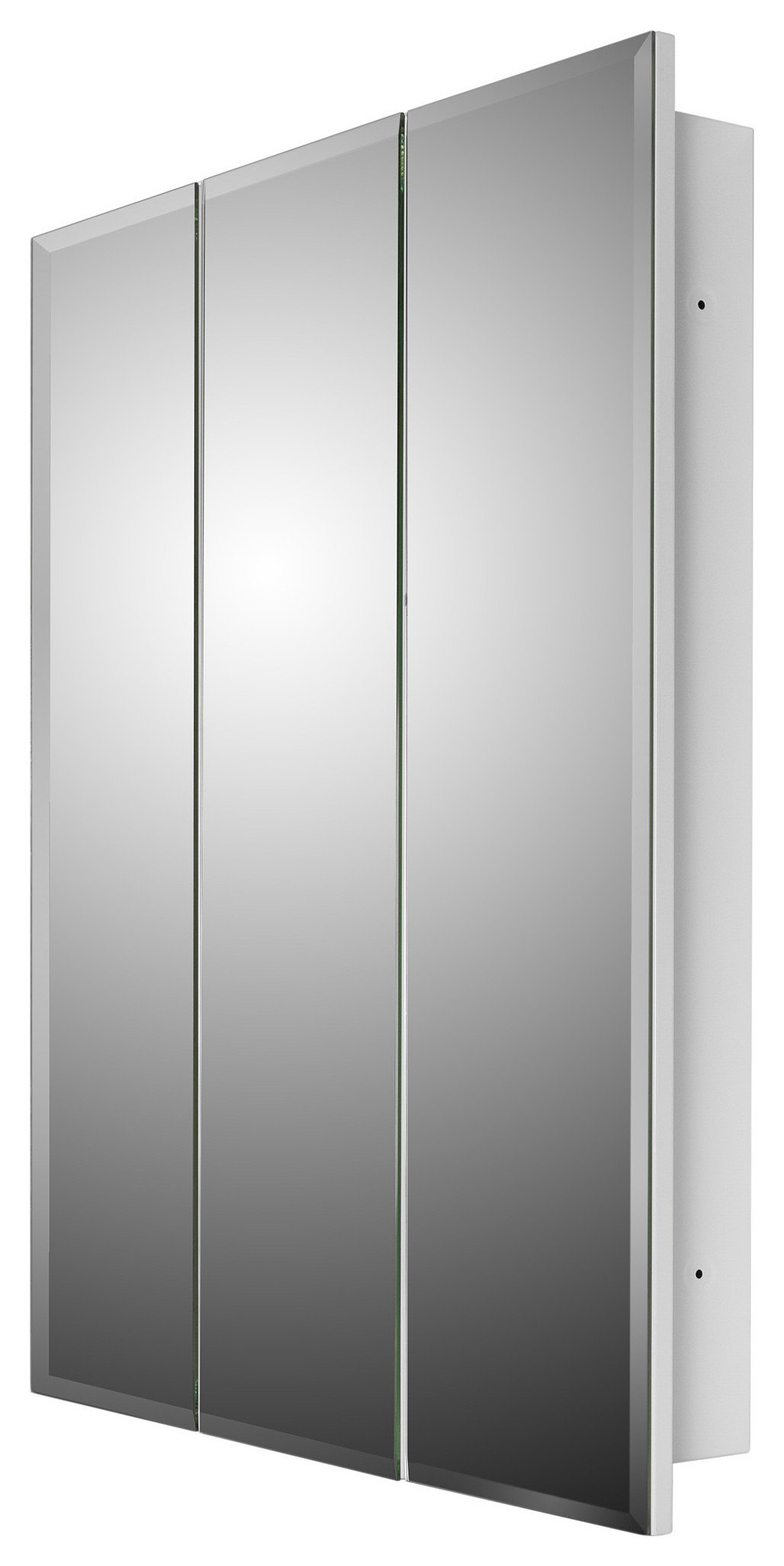 Tri-View Series Medicine Cabinet, 24"x30", Beveled Edge