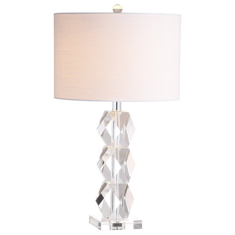 Sofia 26" Crystal Table Lamp, Clear