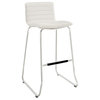 Dive Faux Leather Bar Stool, White