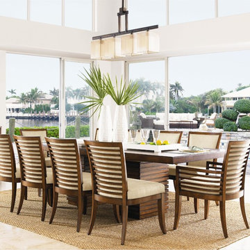 Ocean Club 11 Piece Peninsula Dining Table & Kowloon Chair Set