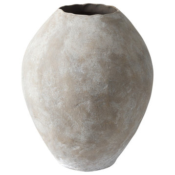 Gobi 20Lx23H Small Tan Ceramic Oval Vase
