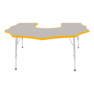 Adjustable Height Horseshoe Activity Table - 60W x 66L