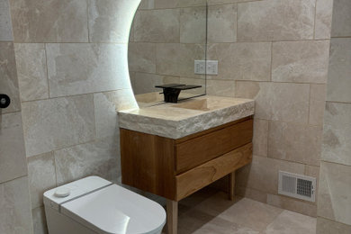 Danish powder room photo in Minneapolis