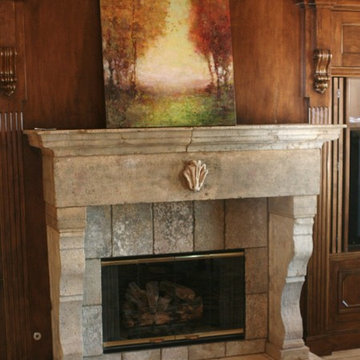 Antique Stone Fireplace Mantels