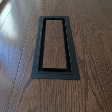 Fittes Floor Vent Integrated with Dark Hardwood | Etobicoke