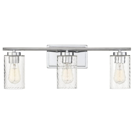 Trade Winds Raymond 3-Light Bathroom Vanity Light in Chrome