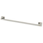 Speakman - Speakman Kubos 24" Towel Bar, Brushed Nickel - Inspired by pure minimalism, the Speakman Kubos SA-2407-BN Towel Bar is a natural fit for any modern bathroom. Featuring clean, square design elements, this 24-inch modern towel bar exists to make a statement. The Kubos Towel Bar is constructed entirely of brass and includes all necessary mounting hardware to make installation effortless.