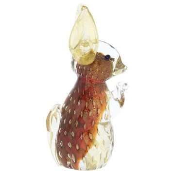 GlassOfVenice Murano Glass Bullicante Rabbit - Red