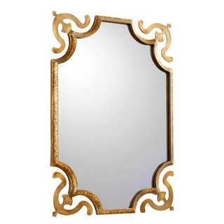 Arlington Ornate Large Wall Mirror - Antique Brass