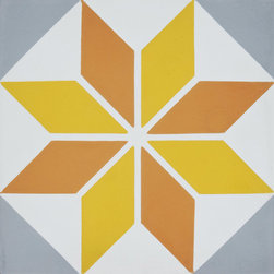Moroccan Mosaic and Tile House - Assila Handmade Cement Tile, Multicolor, Sample - Tile