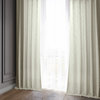 Light Tan Classic Faux Linen Curtain Single Panel, 50W x 108L