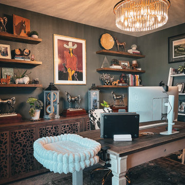 Modern Moody Home Office Refresh