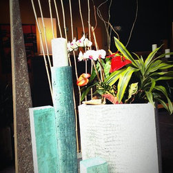Concrete Candle Pillars - Candles