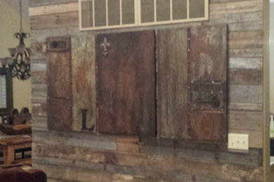 Inspiration for a rustic home design remodel in Kansas City