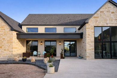 Example of a huge danish patio design in Austin