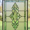 stained glass Beveled window panel 19" x 27"