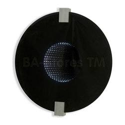 Stealth Round Console Mirror in Brushed - Wall Mirrors