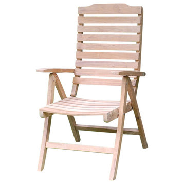 5 Position Reclining Folding Chair, Grade A Teak