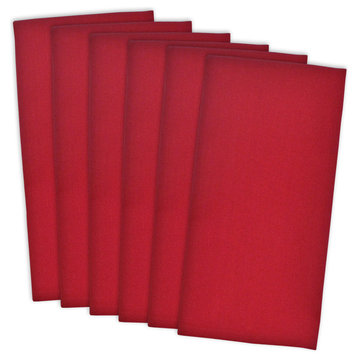 Tango Red Flat Woven Dishtowel, Set of 6
