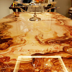 Pissaro Hand-Painted Dining Table - Dining Tables