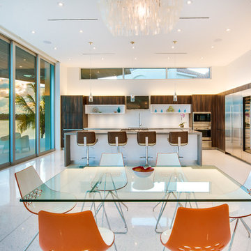Open Dining and Kitchen with Waterfront Views — Pocatello Street Sarasota