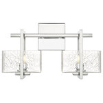 Innovations Lighting - Innovations 312-2W-PC-CL 2-Light Bath Vanity Light, Polished Chrome - Innovations 312-2W-PC-CL 2-Light Bath Vanity Light Polished Chrome. Style: Art Deco, Mission. Metal Finish: Polished Chrome. Metal Finish (Canopy/Backplate): Polished Chrome. Material: Cast Brass, Steel, Glass. Dimension(in): 9(H) x 15(W) x 5. 5(Ext). Bulb: (2)60W G9,Dimmable(Not Included). Maximum Wattage Per Socket: 60. Voltage: 120. Color Temperature (Kelvin): 2200. CRI: 99. Lumens: 450. Glass Shade Description: Clear Striate Glass. Glass or Metal Shade Color: Clear. Shade Material: Glass. Glass Type: Transparent. Shade Shape: Rectangular. Shade Dimension(in): 6(W) x 3. 375(H) x 4. 5(Depth). Backplate Dimension(in): 4. 5(H) x 4. 5(W) x 0. 75(Depth). ADA Compliant: No. California Proposition 65 Warning Required: Yes. UL and ETL Certification: Damp Location.