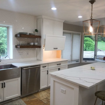 0Full kitchen remodel with shaker full overlay doors