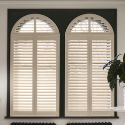 Cotton Vinyl Shaped Shutter - Interior Shutters