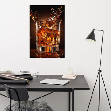 Art for Bars: Amber Explosion Realism Painting