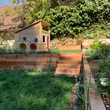Playhouse and Retaining Walls