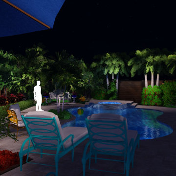 Back Yard - 3D concept night time screenshot