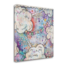 19" x 19" Inthe Clouds By Denise Braun - Print on Canvas Fabric Multi-Color