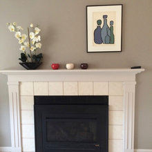 Traditional condo fireplace