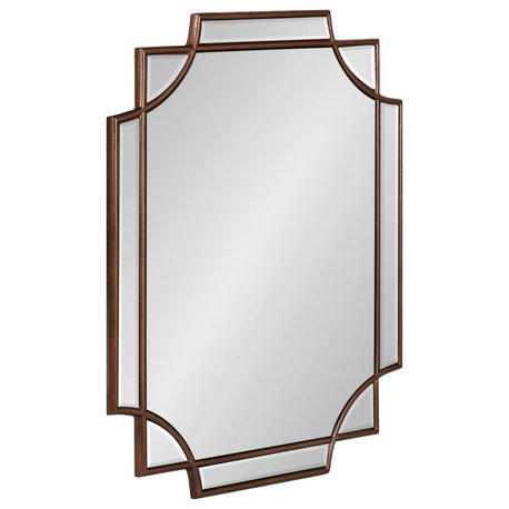 Minuette Decorative Framed Wall Mirror, Bronze 18x24