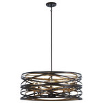 Minka-Lavery - Minka-Lavery Vortic Flow Eight Light Pendant 4678-111 - Eight Light Pendant from Vortic Flow collection in Dark Bronze w/Mosaic Gold Inte finish. Number of Bulbs 8. Max Wattage 60.00. No bulbs included. No UL Availability at this time.