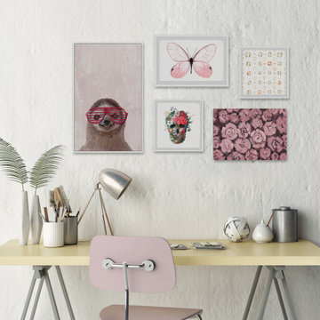 Peekaboo Blush Pentaptych